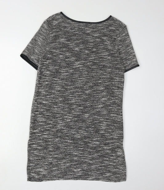 Quiz Women's Grey Shift Dress, Size 12, Short Sleeve