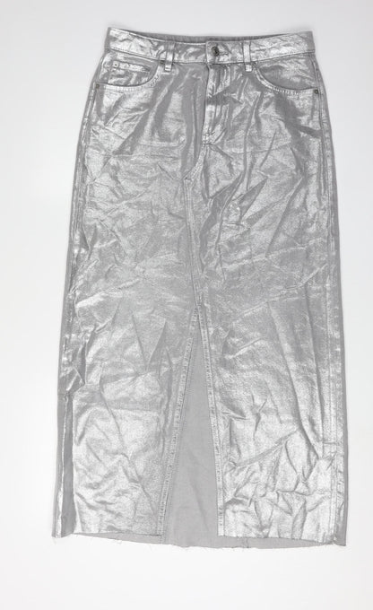 Marks and Spencer Women's Silver Pencil Skirt, Size 12