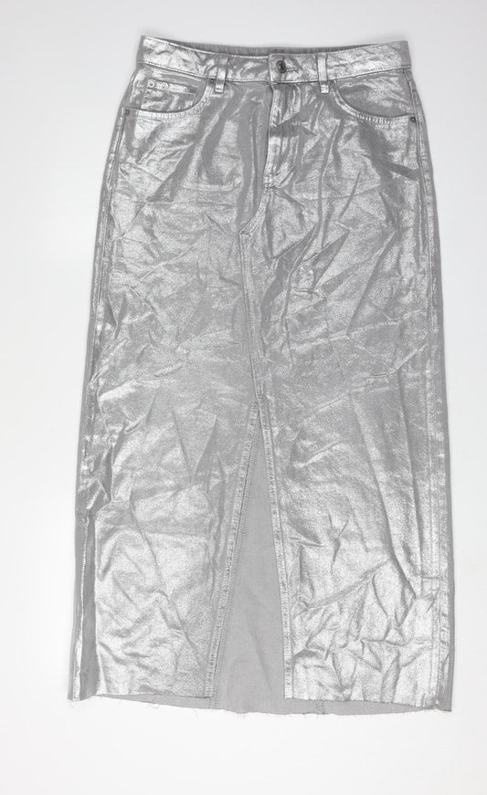 Marks and Spencer Women's Silver Pencil Skirt, Size 12