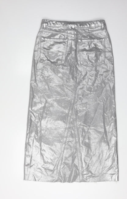 Marks and Spencer Women's Silver Pencil Skirt, Size 12