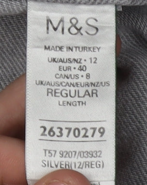 Marks and Spencer Women's Silver Pencil Skirt, Size 12