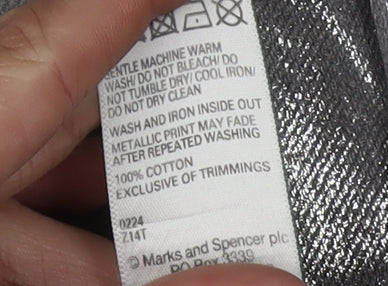 Marks and Spencer Women's Silver Pencil Skirt, Size 12