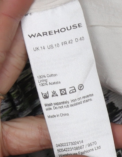 Warehouse Women's Multicoloured Sheath Dress Size 14