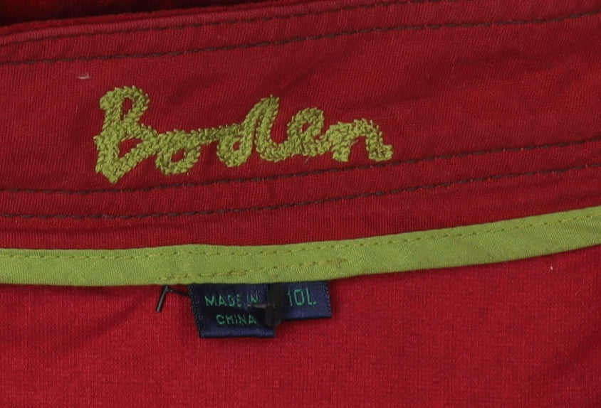 Boden Women's Red Geometric Pencil Skirt Size 10L