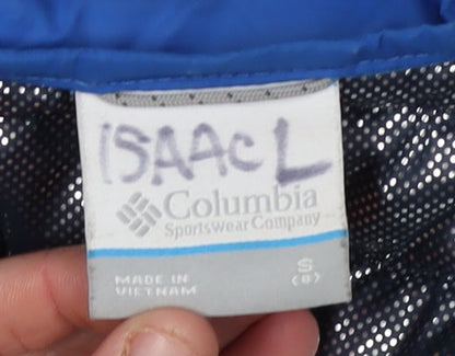 Columbia Boys Blue Hooded Puffer Jacket Size 7 - Winter Warm