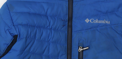 Columbia Boys Blue Hooded Puffer Jacket Size 7 - Winter Warm
