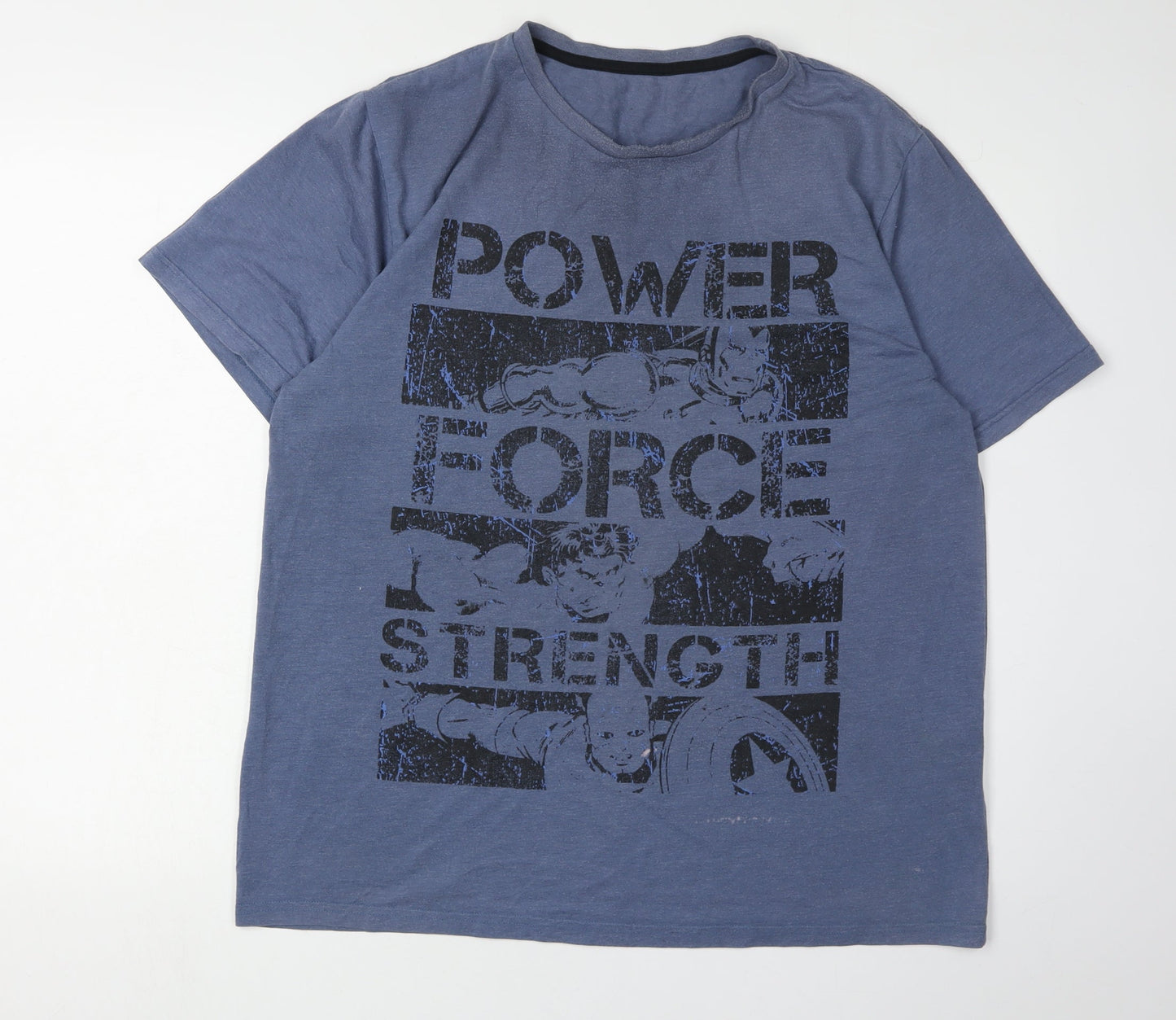 Marvel Avengers Men's Blue Graphic T-Shirt M