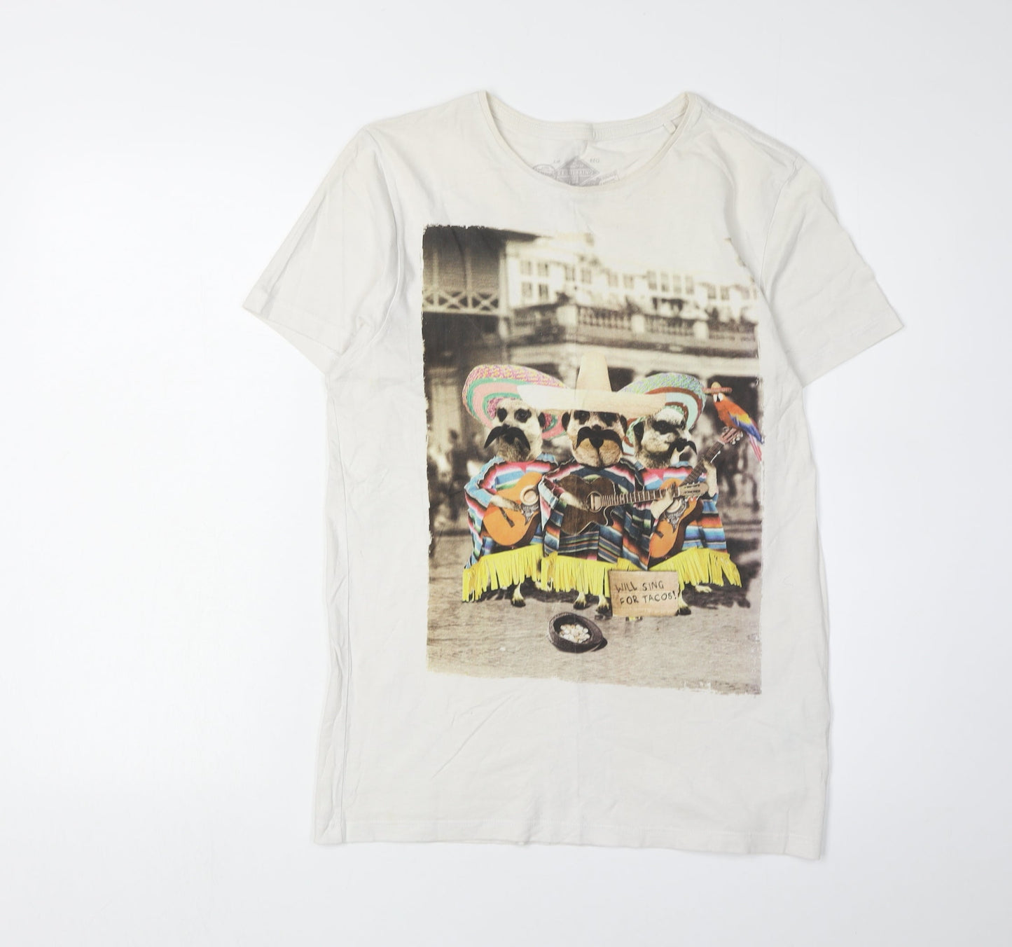 Red Herring Men's White Medium Graphic T-Shirt