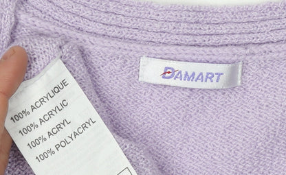 Womens UK Size L Damart Purple Pullover Jumper