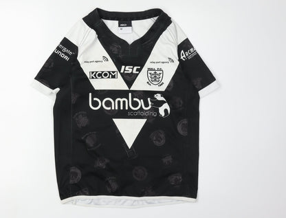 ISC Boys Black Rugby Jersey Short Sleeve Size 12