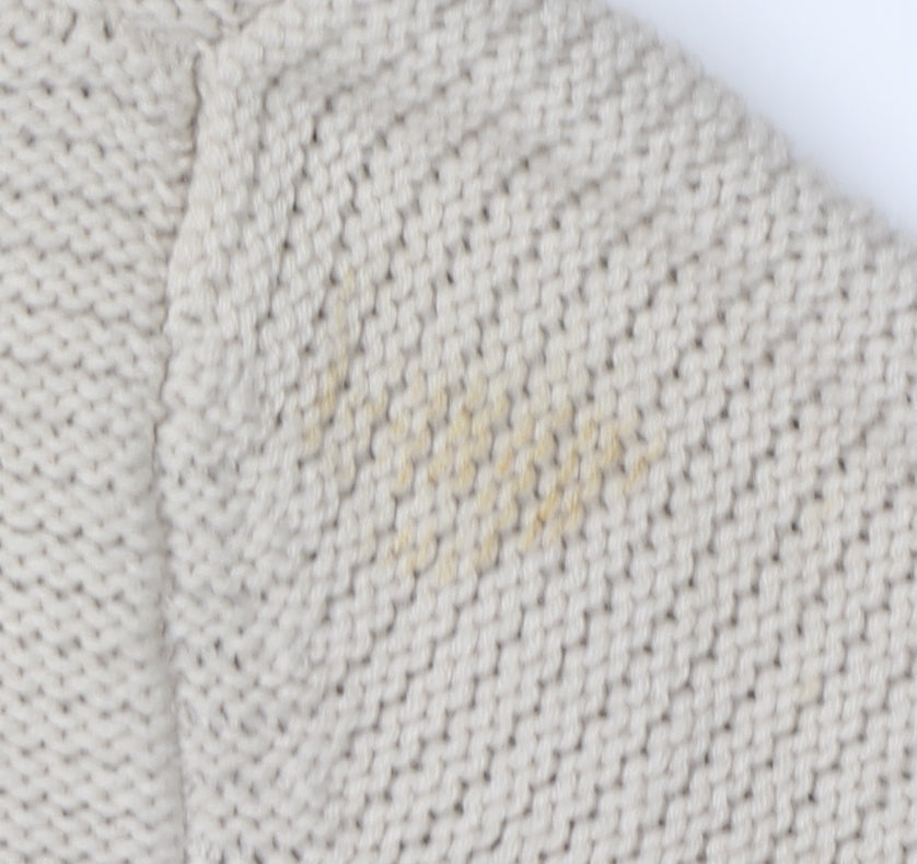 Womens UK Size S Oasis Beige Cardigan Jumper