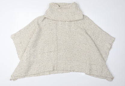 Abercrombie & Fitch Women's Beige Cable-Knit Cape XS