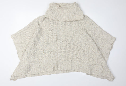 Abercrombie & Fitch Women's Beige Cable-Knit Cape XS