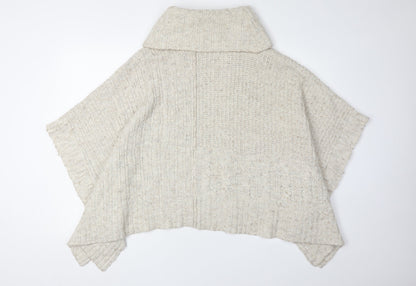 Abercrombie & Fitch Women's Beige Cable-Knit Cape XS