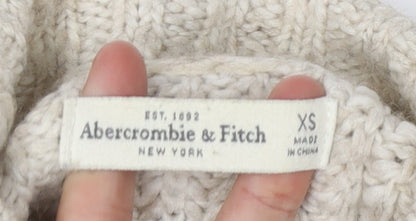 Abercrombie & Fitch Women's Beige Cable-Knit Cape XS