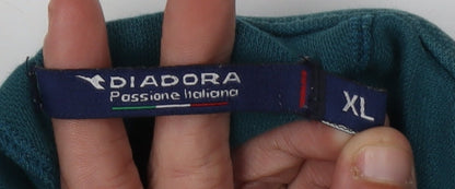 Diadora Men's Blue XL Polo Shirt Short Sleeve