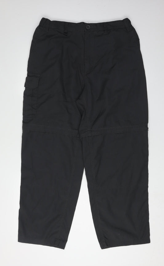 Craghoppers Men's Black Convertible Rain Trousers, Size S