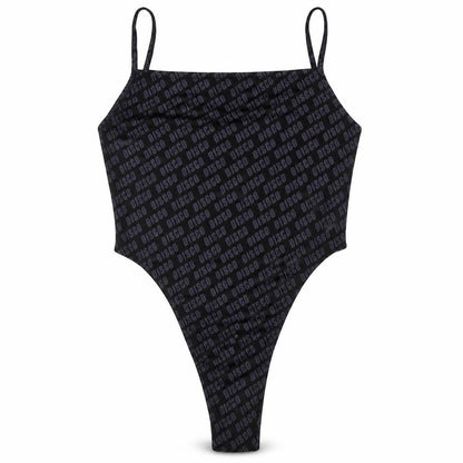 Womens UK Size XS Motel One-Piece Black Bodysuit