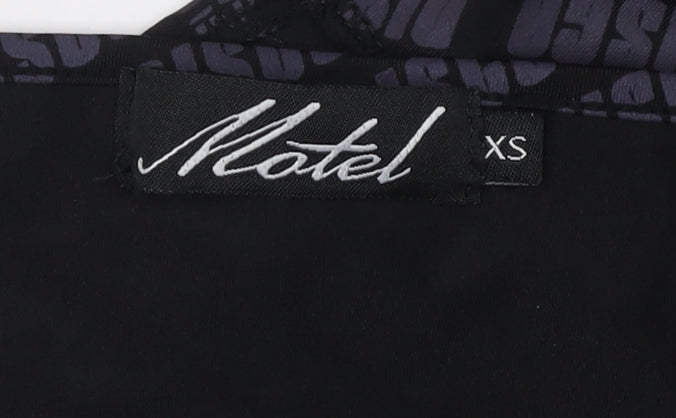 Motel Women's Black Bodysuit XS - Elegant Slim Fit