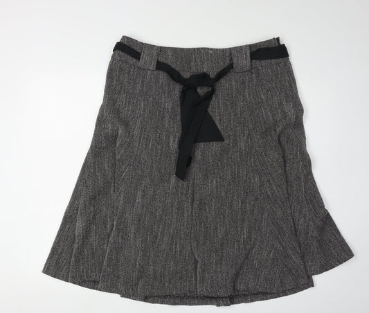 Klass Collection Women's Black Herringbone Skirt, Size 16