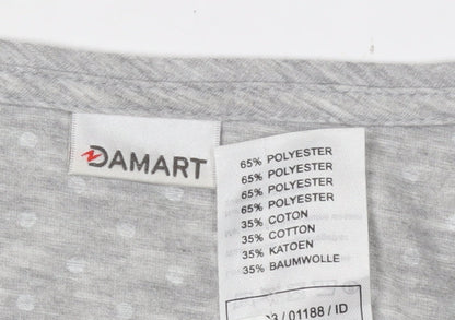 Damart Women's Grey Polka Dot T-Shirt, M, Casual Comfort