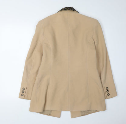 Womens UK Size 12 Charlotte Halton Beige Overcoat