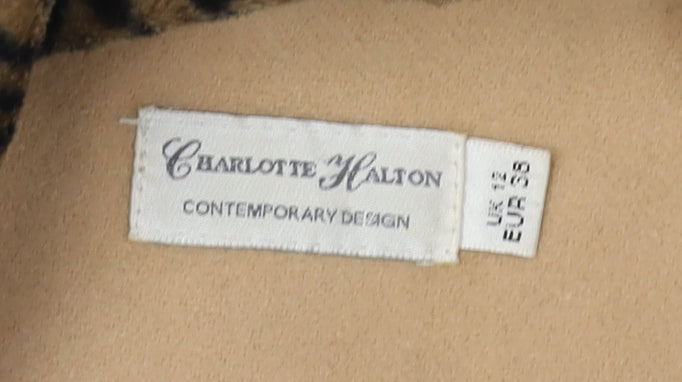 Womens UK Size 12 Charlotte Halton Beige Overcoat