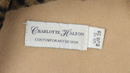 Womens UK Size 12 Charlotte Halton Beige Overcoat