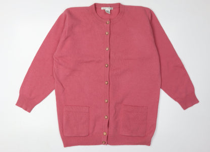 Maria Chietti Women's Pink Wool Cardigan S