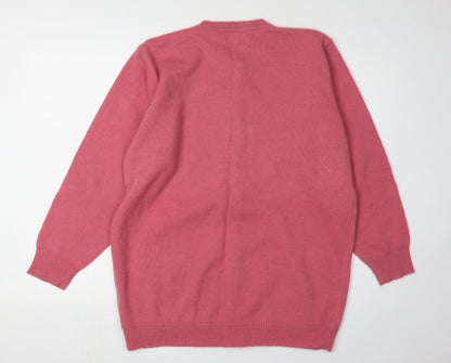 Maria Chietti Women's Pink Wool Cardigan S