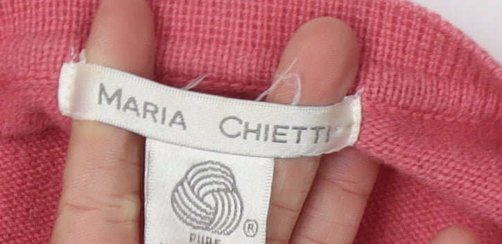Maria Chietti Women's Pink Wool Cardigan S