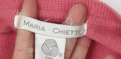 Maria Chietti Women's Pink Wool Cardigan S