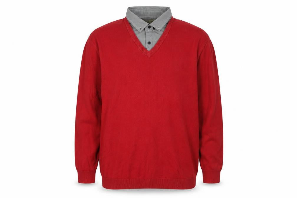 Mens UK Size XL NEXT Red Pullover Jumper