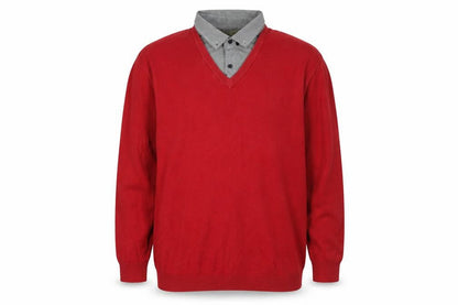 Mens UK Size XL NEXT Red Pullover Jumper