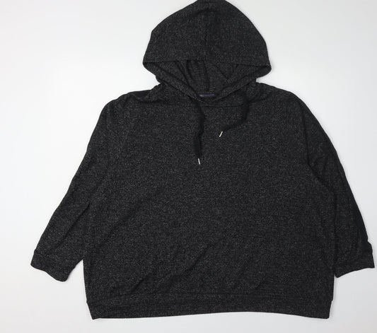 Womens UK Size 14 Marks and Spencer Black Pullover Hoodie