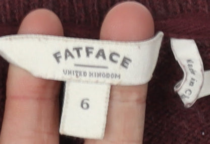 Womens UK Size 6 FatFace Red Pullover Jumper