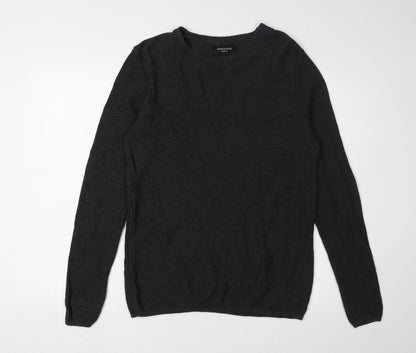 Industrie Men's Black Cotton Pullover Jumper M
