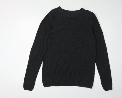 Industrie Men's Black Cotton Pullover Jumper M