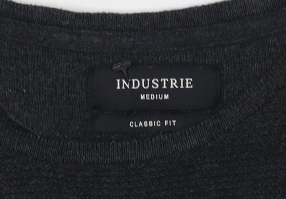 Industrie Men's Black Cotton Pullover Jumper M