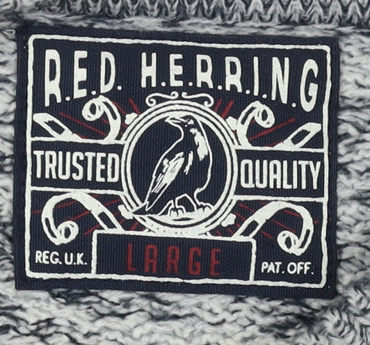 Red Herring Men's Large Grey Pullover Jumper