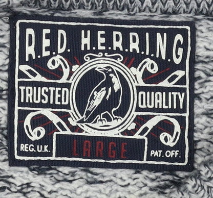 Red Herring Men's Large Grey Pullover Jumper