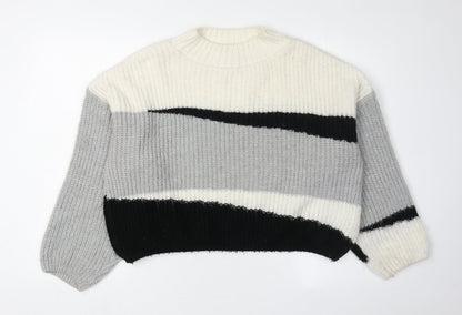 Womens UK Size S Topshop Multicoloured Pullover Jumper