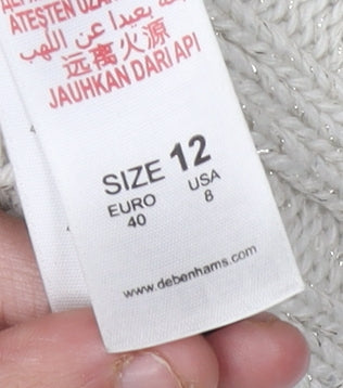 Womens UK Size 12 Debenhams Ivory Pullover Jumper