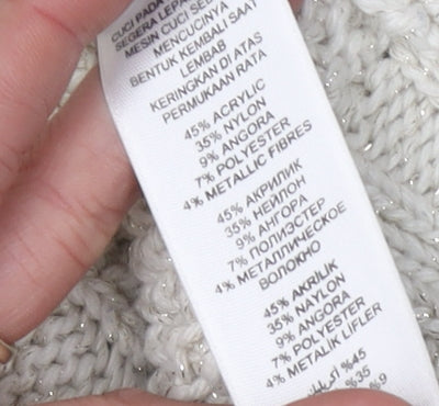 Womens UK Size 12 Debenhams Ivory Pullover Jumper