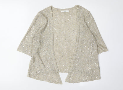 Womens UK Size 10 Marks and Spencer Beige Cardigan Jumper