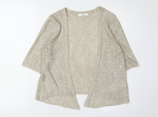 Womens UK Size 10 Marks and Spencer Beige Cardigan Jumper