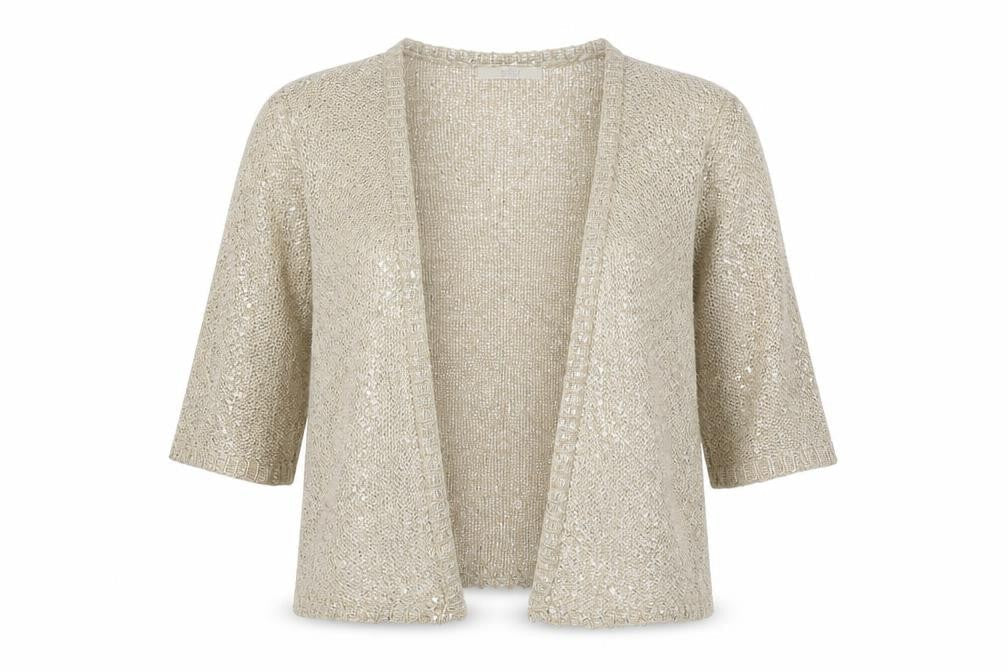 Womens UK Size 10 Marks and Spencer Beige Cardigan Jumper