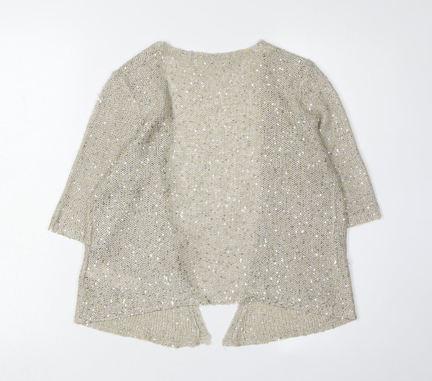 Womens UK Size 10 Marks and Spencer Beige Cardigan Jumper