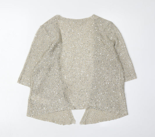 Womens UK Size 10 Marks and Spencer Beige Cardigan Jumper