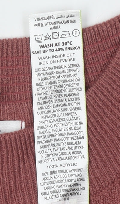 Womens UK Size 18 Marks and Spencer Pink Pullover Jumper